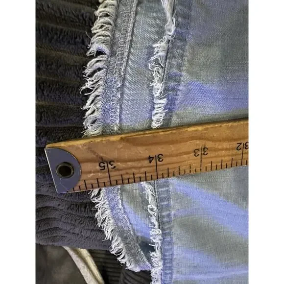 Tommy Bahama Medium Women Chambray Ruffle V Neck Sleeveless Frayed Hem Dress F33 - Picture 8 of 10